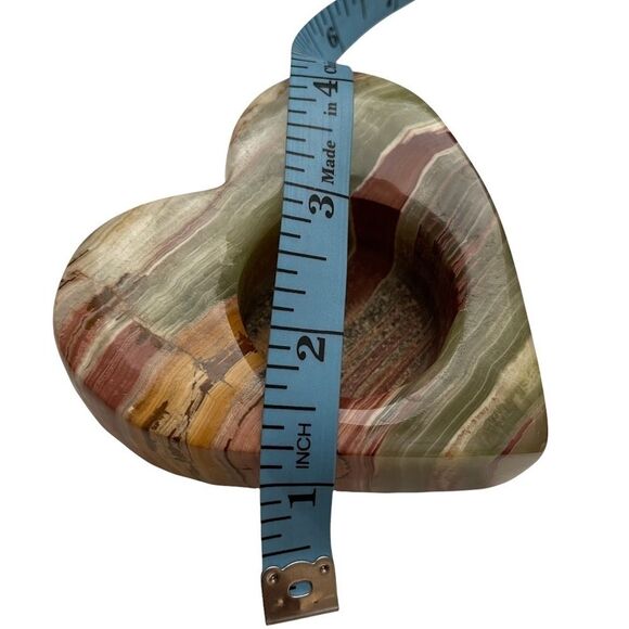 Heart Shaped Tea Light Stone Candle Holders Pair of Two - Picture 6 of 7